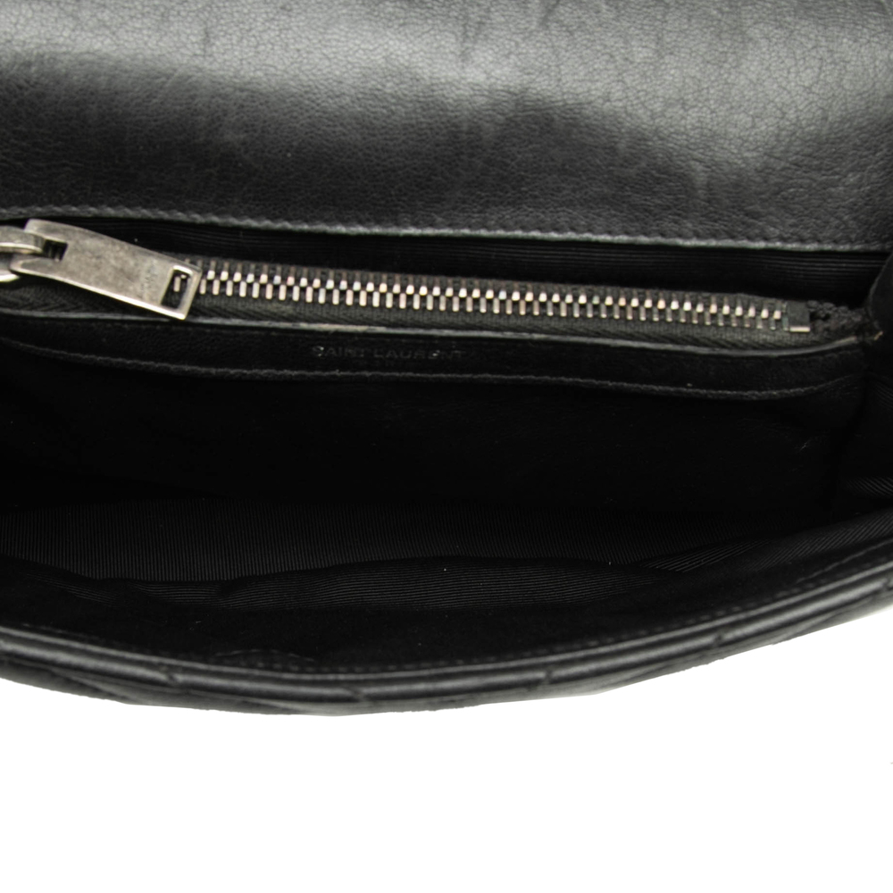 Pre-Loved Saint Laurent Medium Chevron Sheepskin Monogram College Satchel - Picture 4 of 8